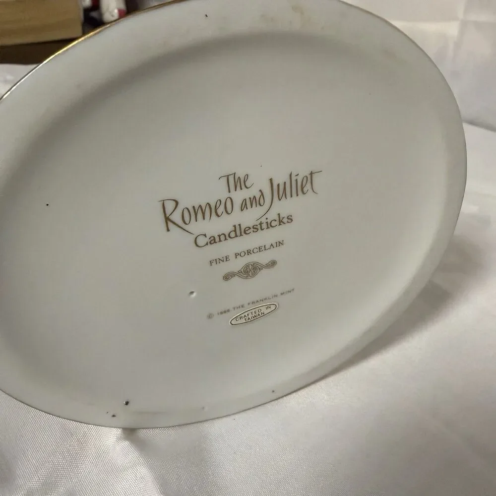 The Franklin Mint Romeo (ONLY) candle stick. Excellent Condition 1986 Porcelain